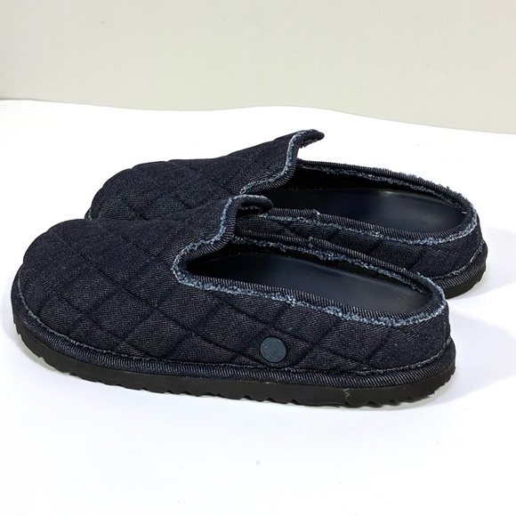 Birkenstock 1774 Eliscu Quilted Denim Slide Clogs Mules Dark Wash Denim 6 37 NEW - Picture 11 of 17